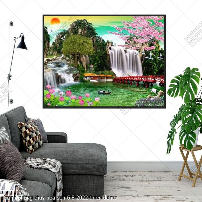 tranh phong thuy hoa sen 6 8 2022 thien